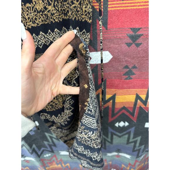 Norton Vintage 90s Y2K Tribal Maxi Packable Sundress Petite XL Beach Vacation - Picture 5 of 8